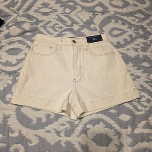 Hollister High Waist White Denim Shorts